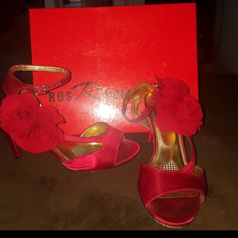 Ros Hommerson Red Collection Satin Heels